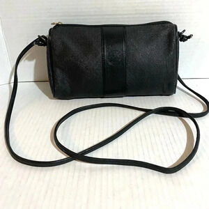 Fendi vintage black canvas distressed crossbody handbag